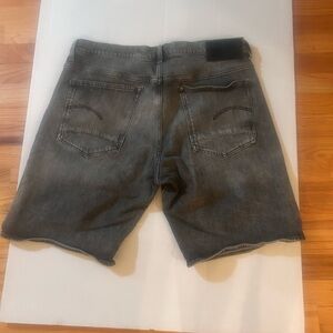 G Straw Raw Men's Gray Denim Shorts
